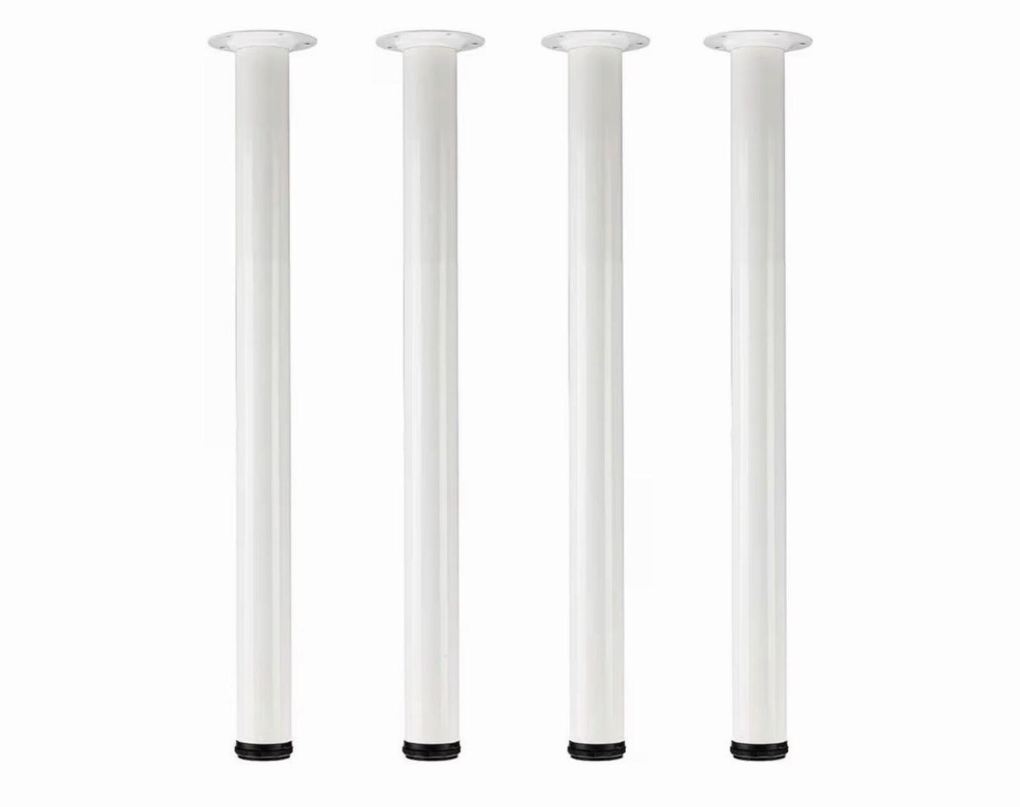 QLLY 28 inch Adjustable Tall Metal Desk Legs, Office Table Furniture Leg Set,...