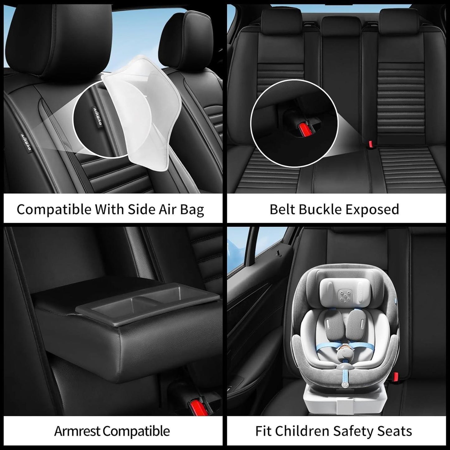 Car Seat Covers Compatible with Hyundai Tucson 2010-2025. Waterproof & Breathabl