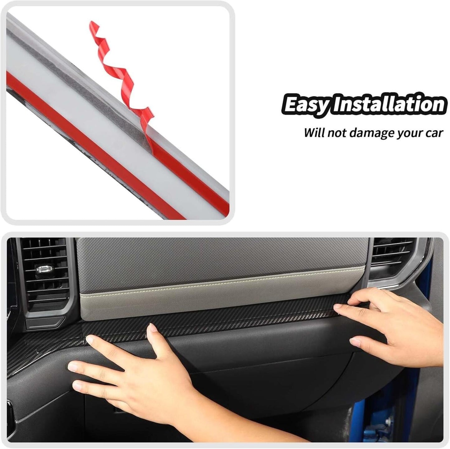 Carbon Fiber Interior Center Console Dash Panel Cover Trim for Chevrolet Chevy