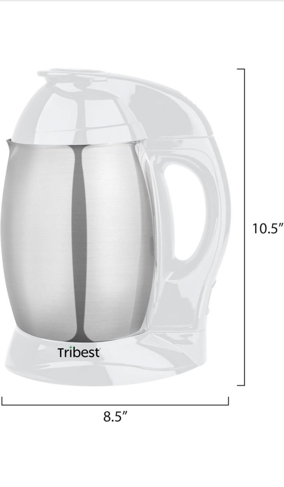 Tribest Soyabella SB-130 Plant-Based Nut Soy Milk Maker Stainless Steel Tested