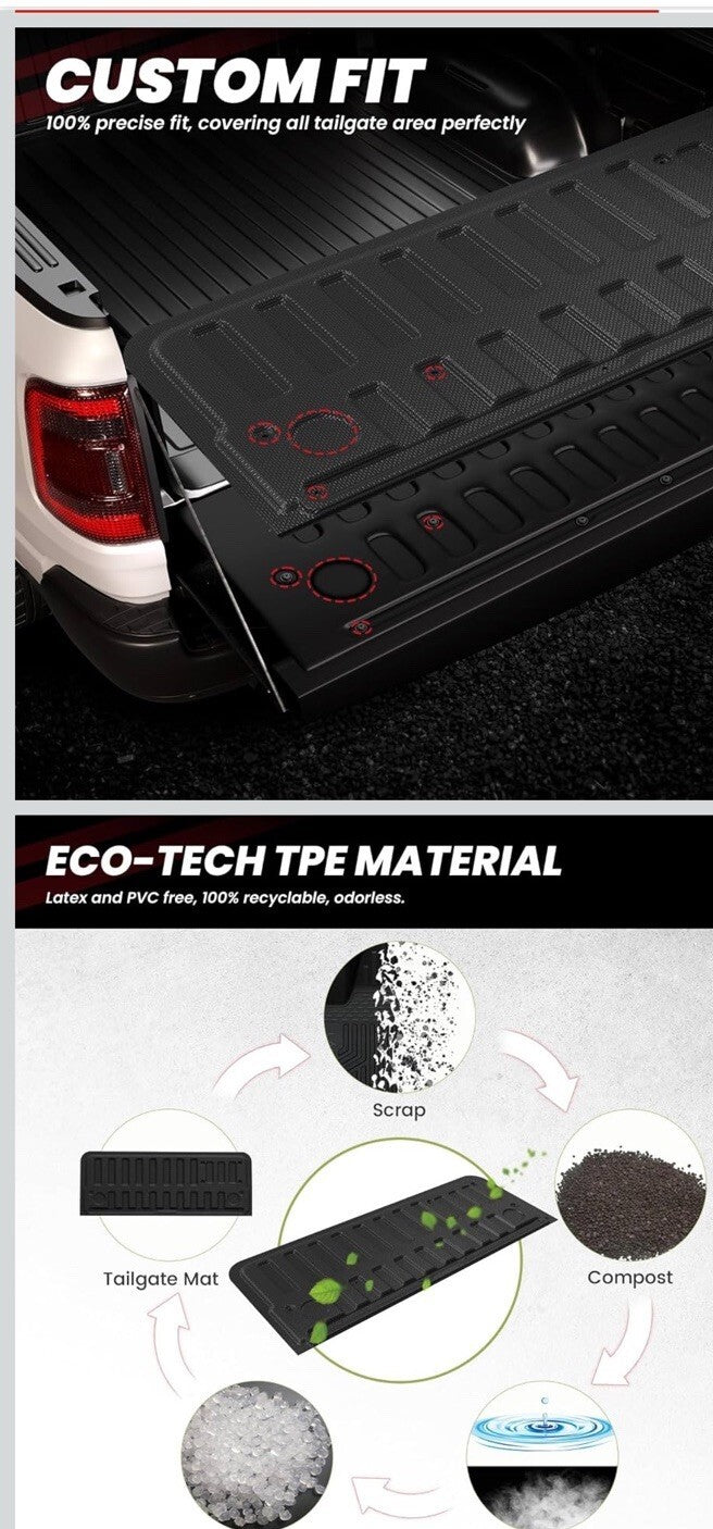 Tailgate Mat 2025 2026 for Dodge Ram 1500 Power Tailgate (NOT for Standard