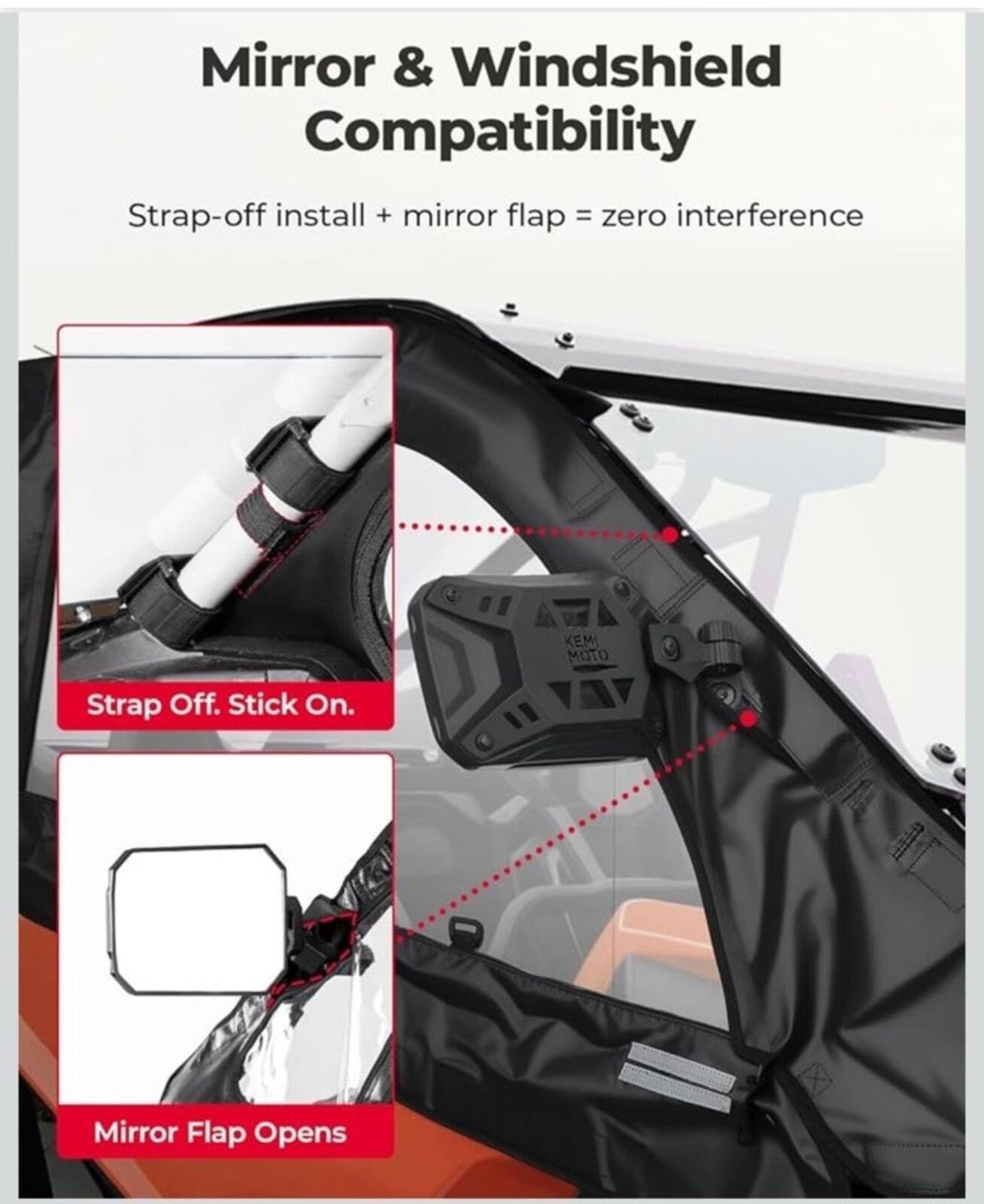 Cab Enclosure Upper Doors For 2020-2025 Polaris RZR PRO XP4 Replace 2884665 4049