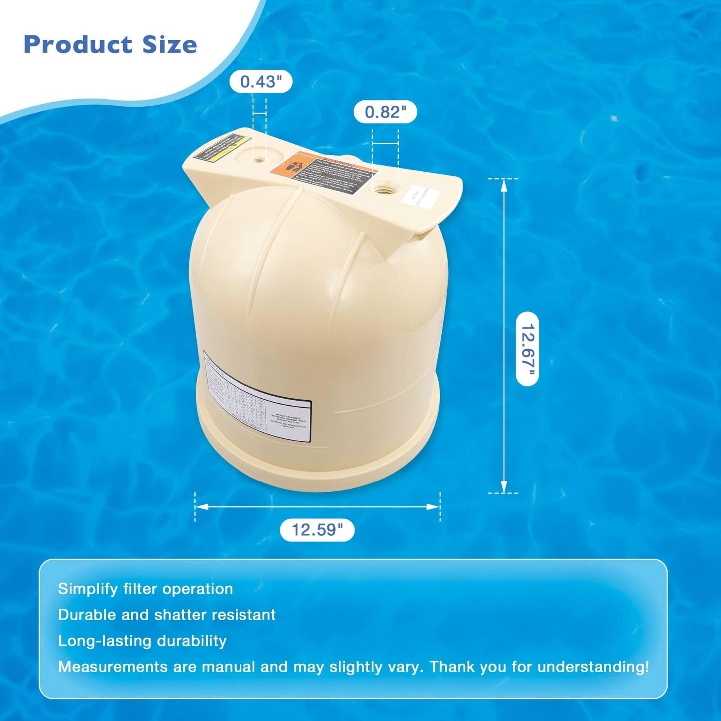 178561 Pool Filter Housing Cover Lid for Pentair Clean & Clear CC200 CC150 CC75