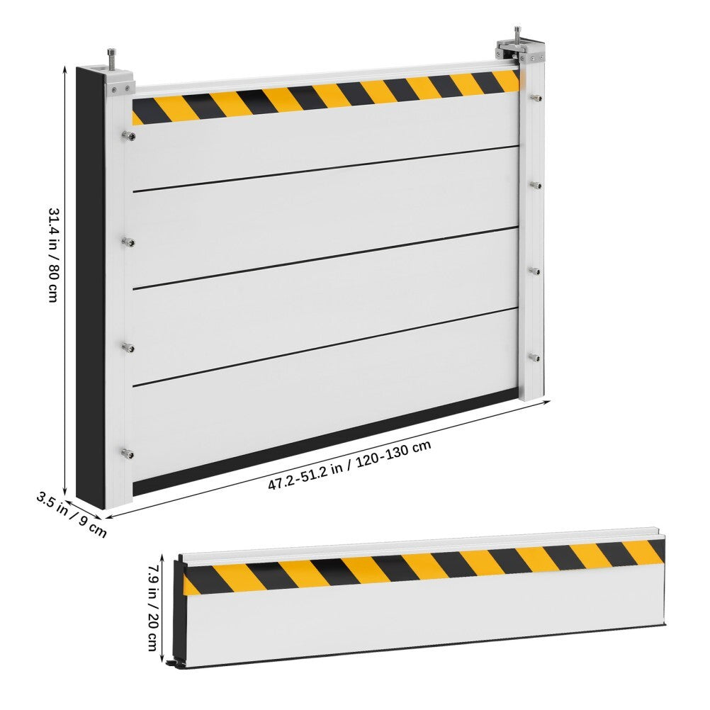 HeavyDuty Aluminum Flood Barrier Panel for Home Garage Reusable Water Prevention