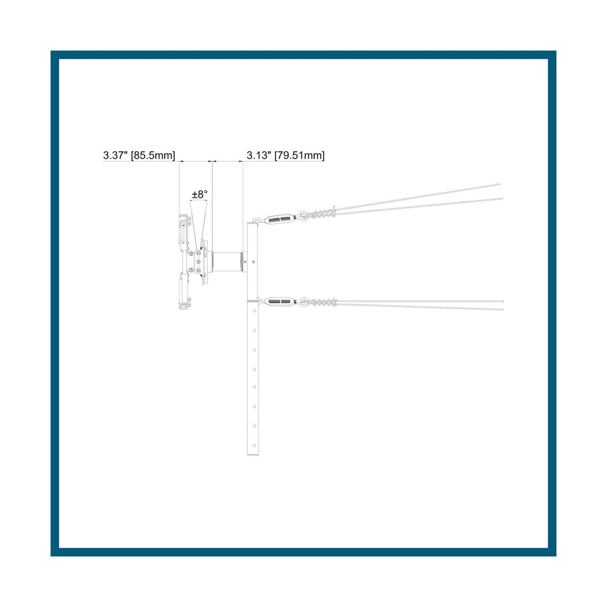 QualGear Pro-AV QG-KIT-S2-3IN-W Projector Mount Kit Accessory Suspended Ceili...