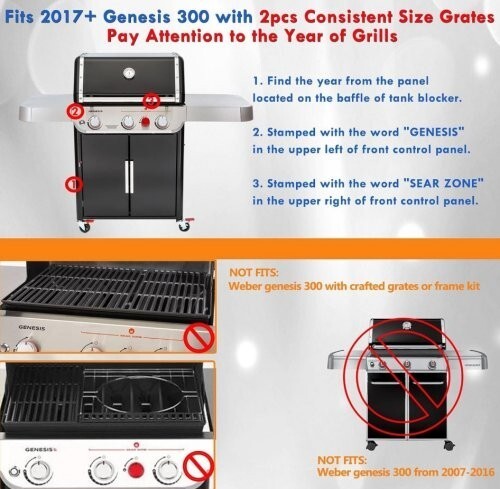 7599 Griddle Replacement Parts for Weber Genesis II Griddle ii E-310 ii E-315 ii