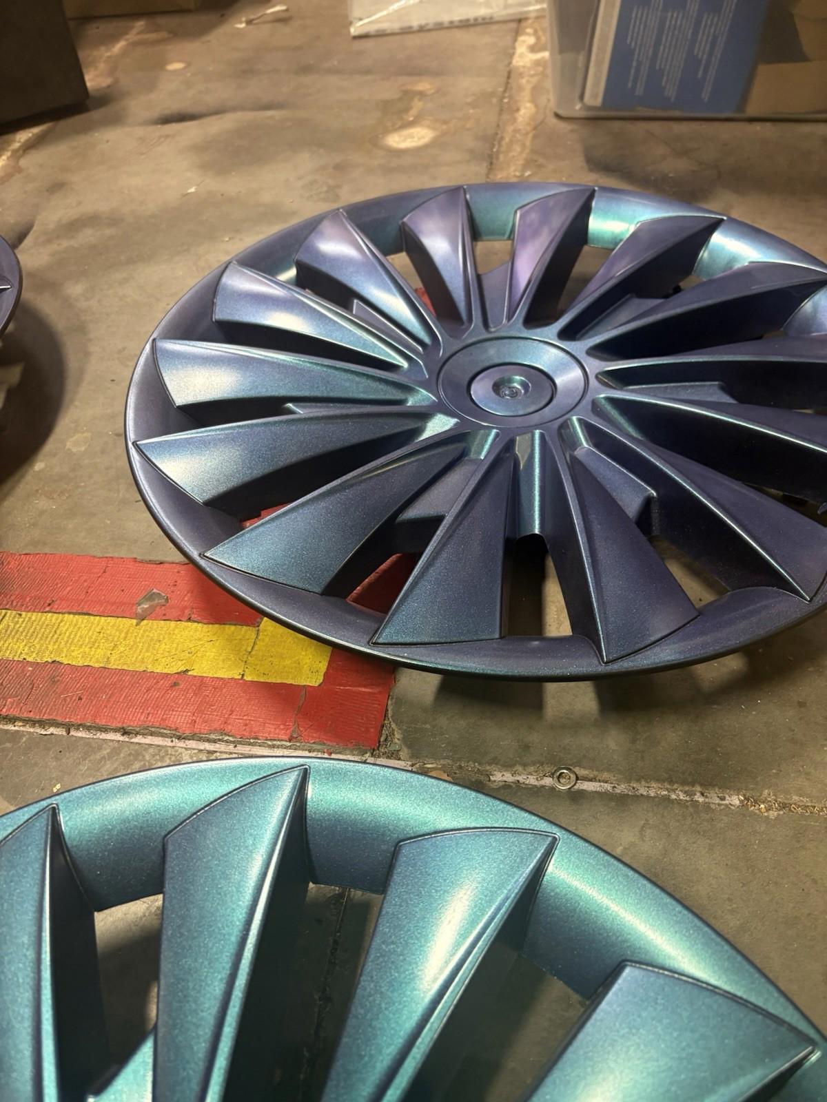 Tesla 2020-2024 Model Y Custom Wheel Cover Hubcap 4PC 19” Blade color Changing
