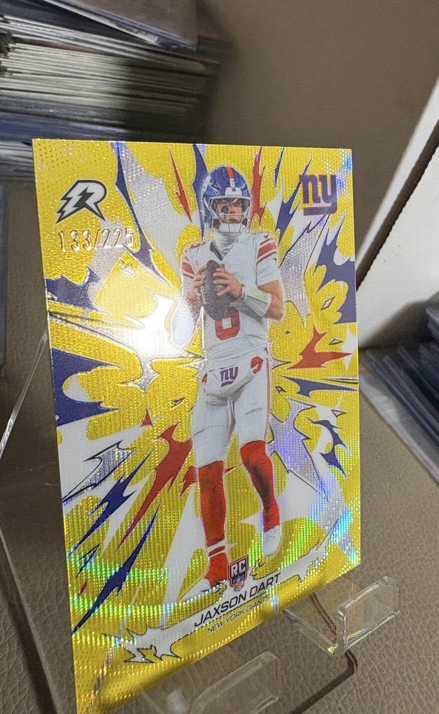 2025 Topps Resurgence RC Jaxson Dart Yellow Surge 219/225 New York Giants!