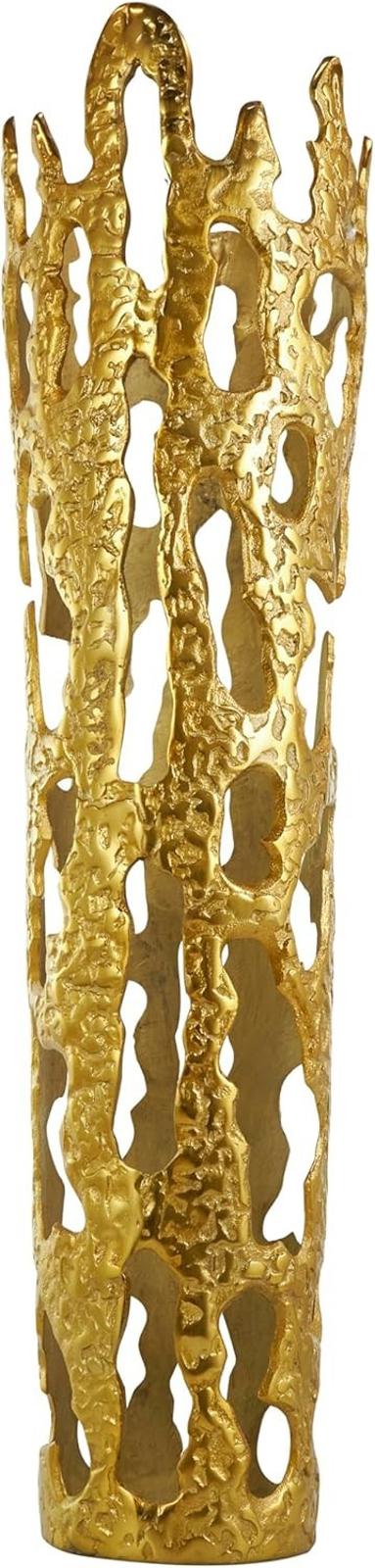 Handmade Aluminum Metal Decorative Vase Drip Centerpiece Vase Melting Design 32”