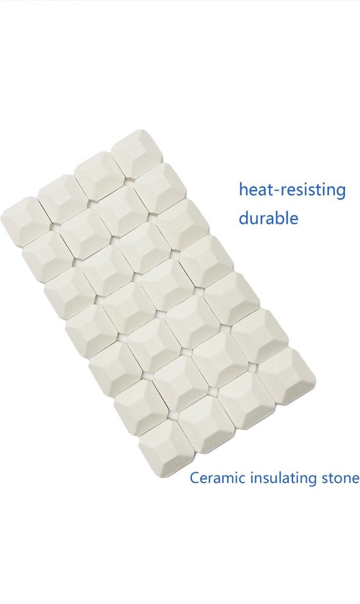 Lynx 16-7/8"x9.5” Stainless Steel Heat Plate Ceramic Briquettes 3 Pack 92571