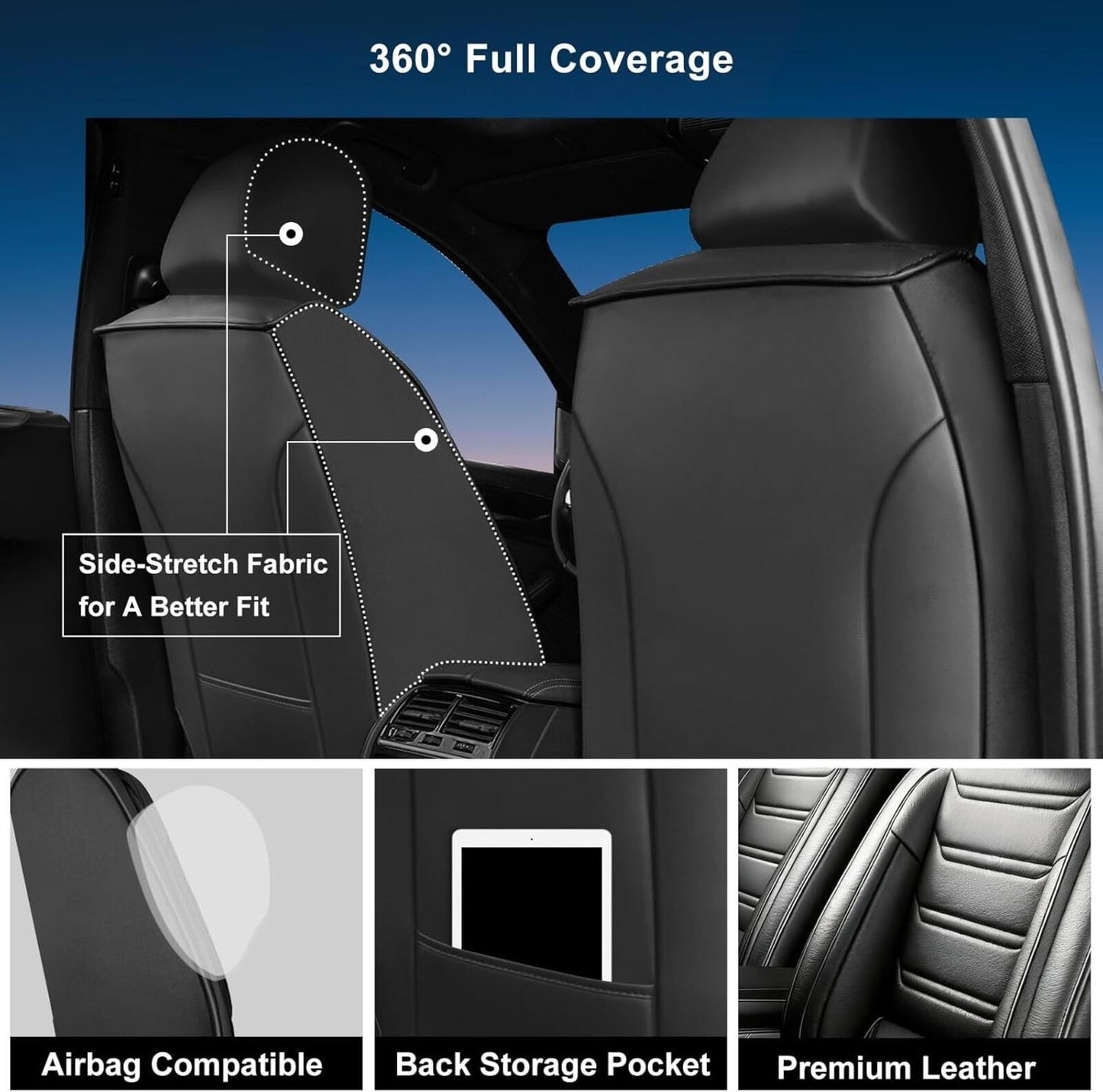 Seat Covers for Select Honda HRV 2016-2025 LX/EX/EXL/Sport