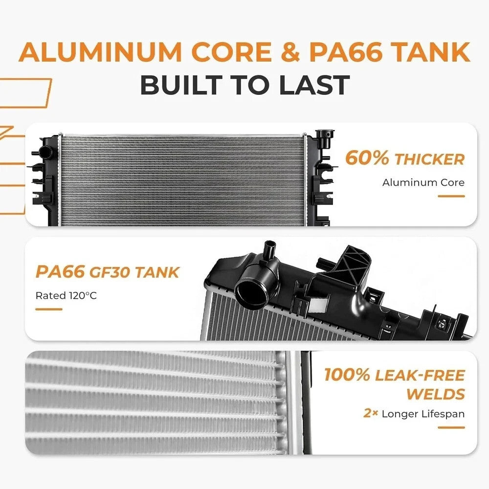 Auto Radiator for 2011-2021 Ram 1500/ for 2009-2010 Dodge Ram 1500 2500 3.7L, 4.