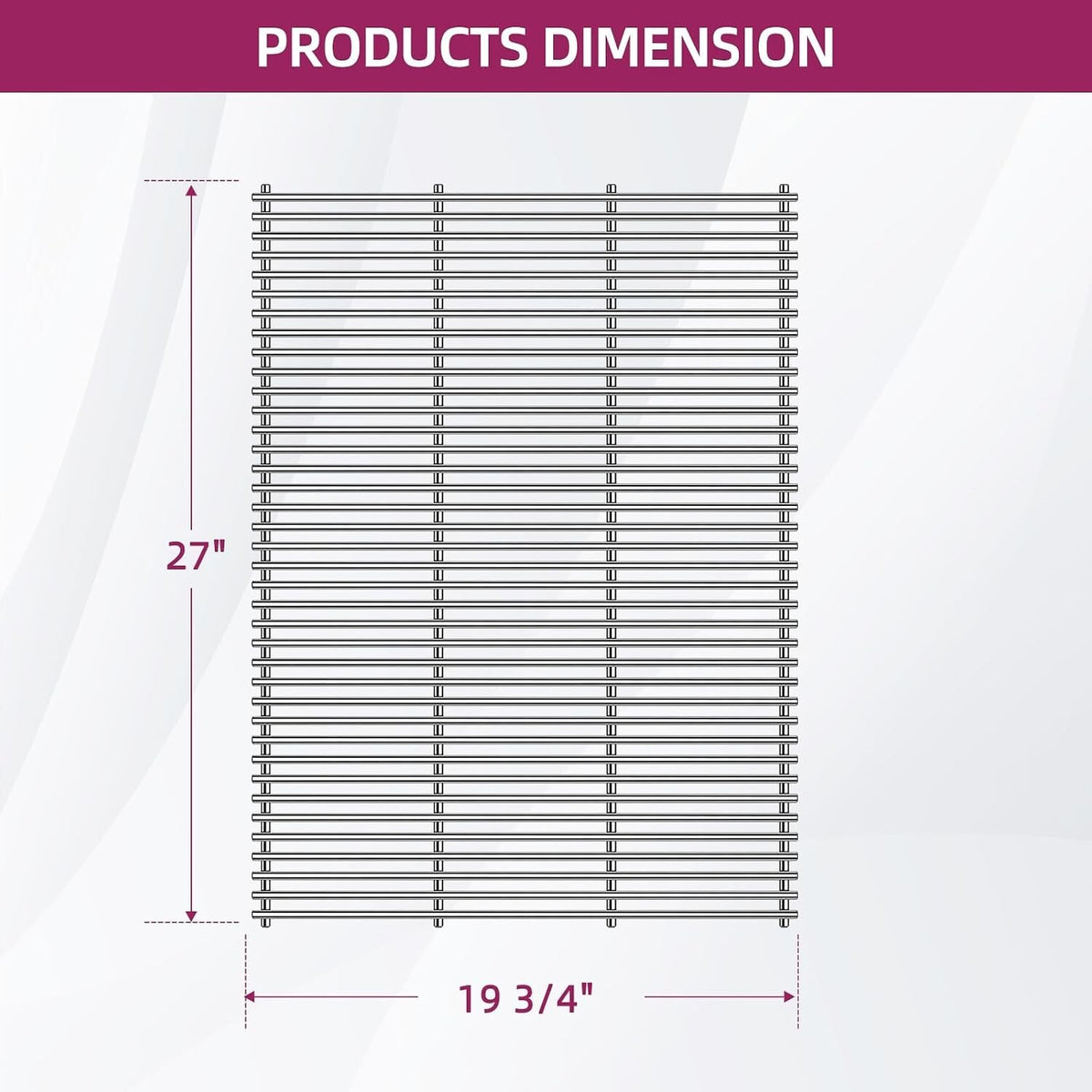 27inch Stainless Steel Grill Steel Wire Cooking Grid Rock Grates Chargriller +