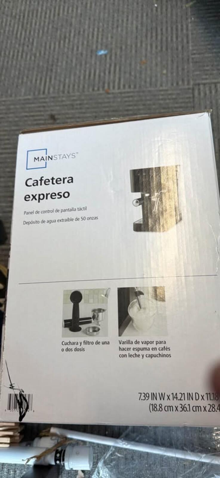 MAINSTAYS Espresso Coffee Maker Touch Control New