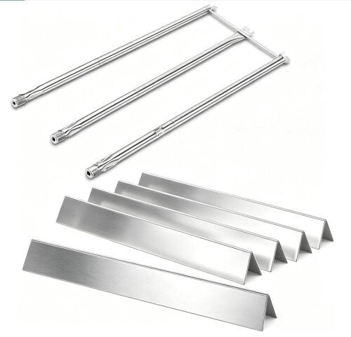 24.5" Flavorizer Bars & SUS304 34.25" Grill Burners for Weber Genesis 300 Series