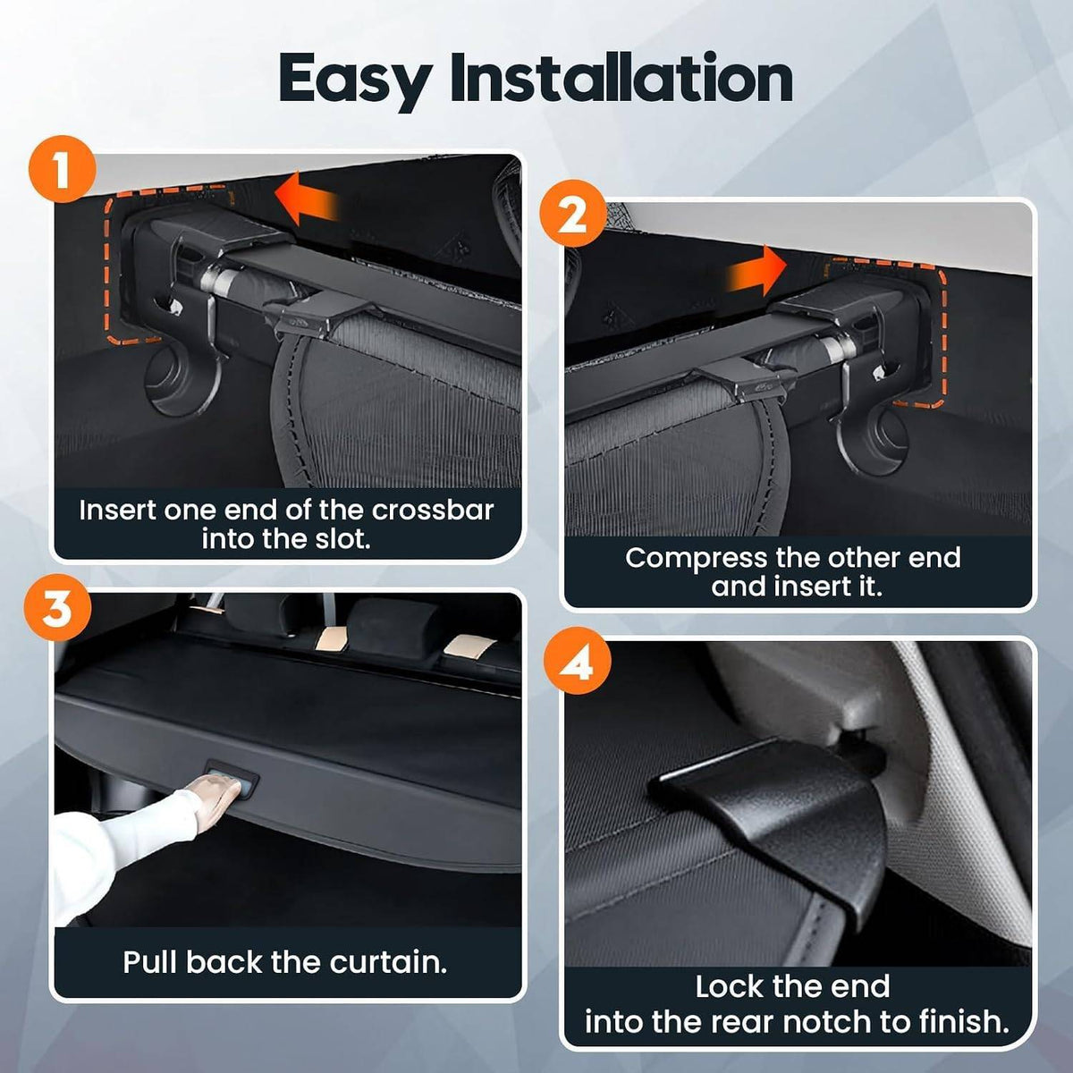 2024-2026 Cadillac XT5 Security Shade Cargo Privacy cover Storage