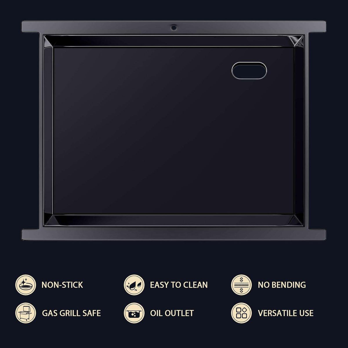 Griddle Insert for Ninja FlexFlame PG300 Series, Full Size Carbon Steel Griddle