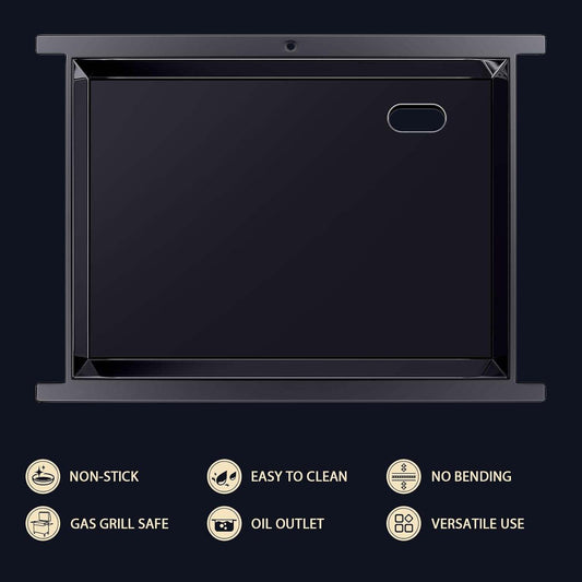 Griddle Insert for Ninja FlexFlame PG300 Series, Full Size Carbon Steel Griddle