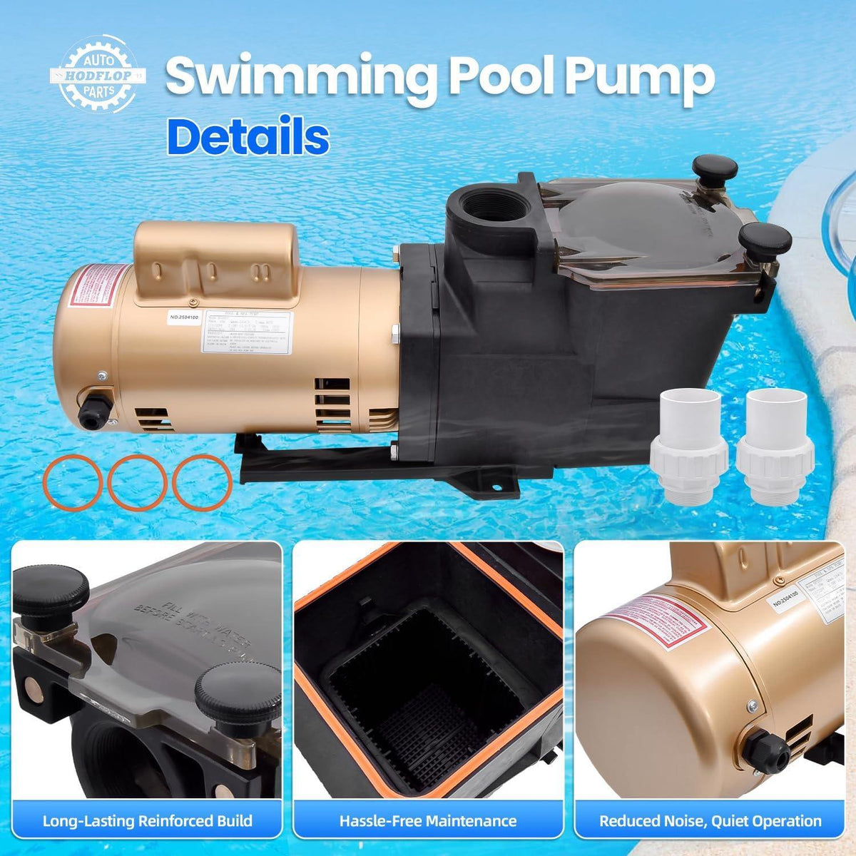 SP2610X15 SP2615X20 In-Ground Pool Pump 3HP 115/230V Single Speed 2" Inlet