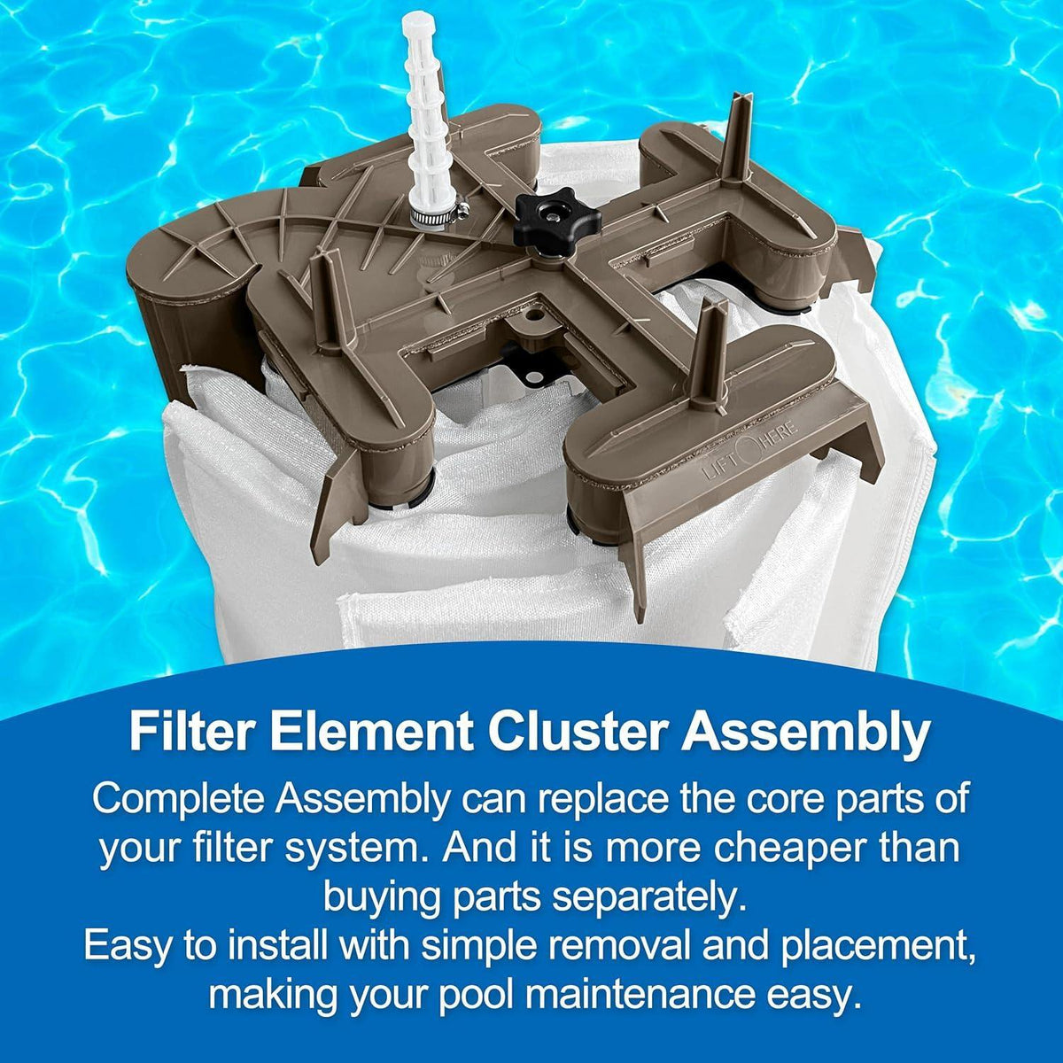 DEX2420DC Filter Element Cluster Assembly Compatible with Hayward 24 sq.ft. Pro-
