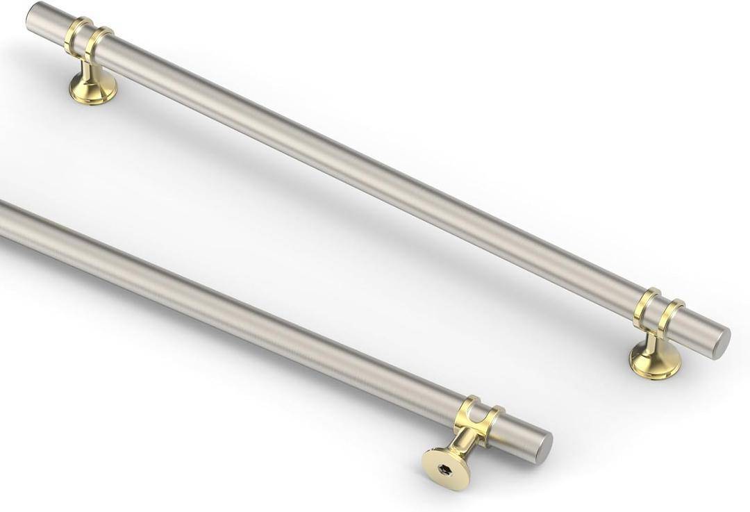 Asidrama 10-Pack 15in Cabinet Pull Handles Champagne Bronze Satin Nickel