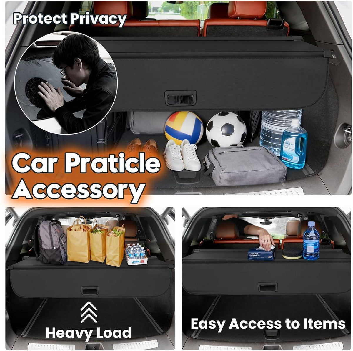 2024-2026 Cadillac XT5 Security Shade Cargo Privacy cover Storage