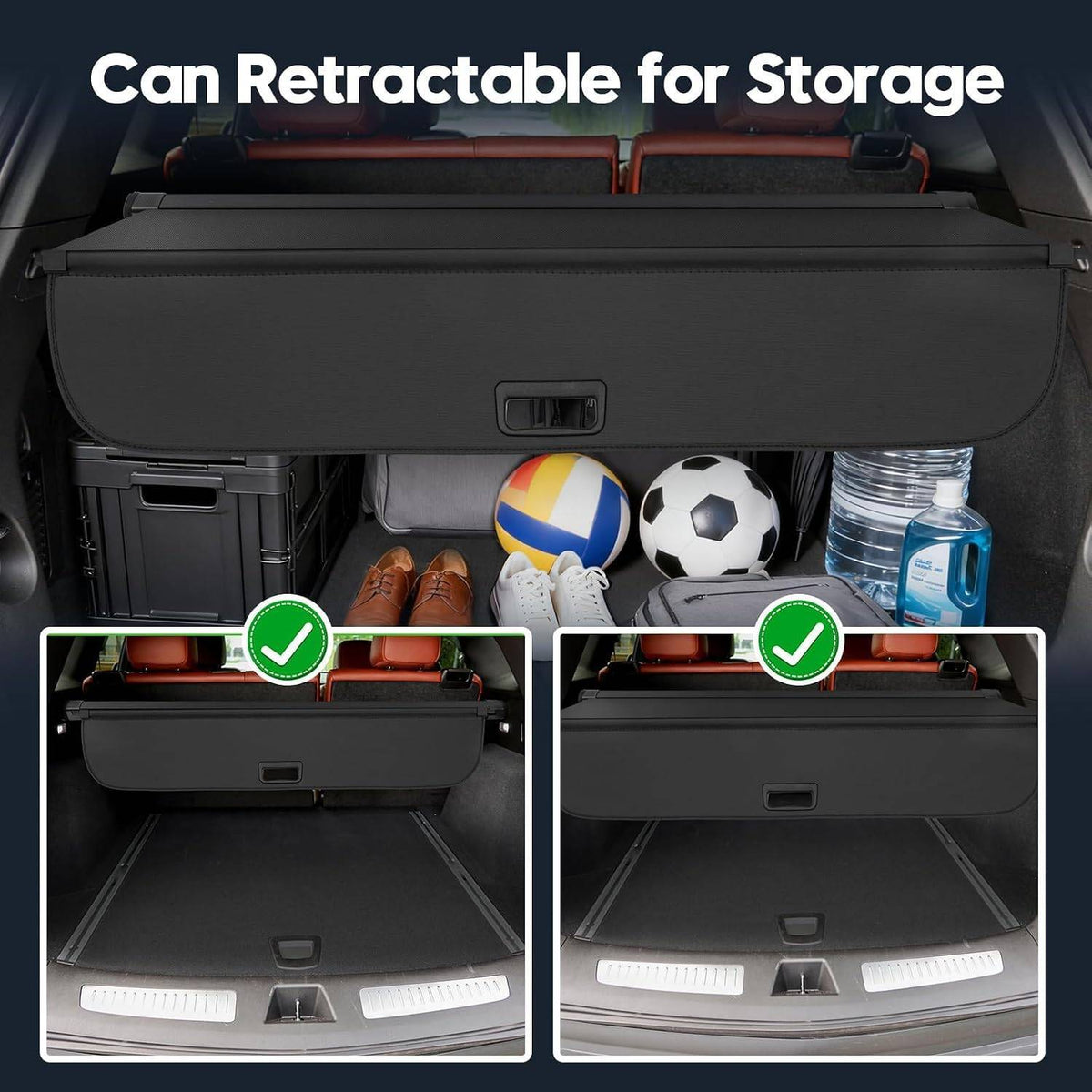 2024-2026 Cadillac XT5 Security Shade Cargo Privacy cover Storage