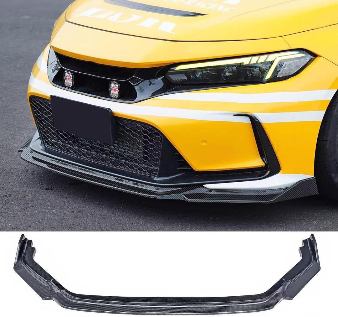 Honda Civic Type R FL5 2023-2025 Front Lip Splitter 3pc Carbon Fiber Style