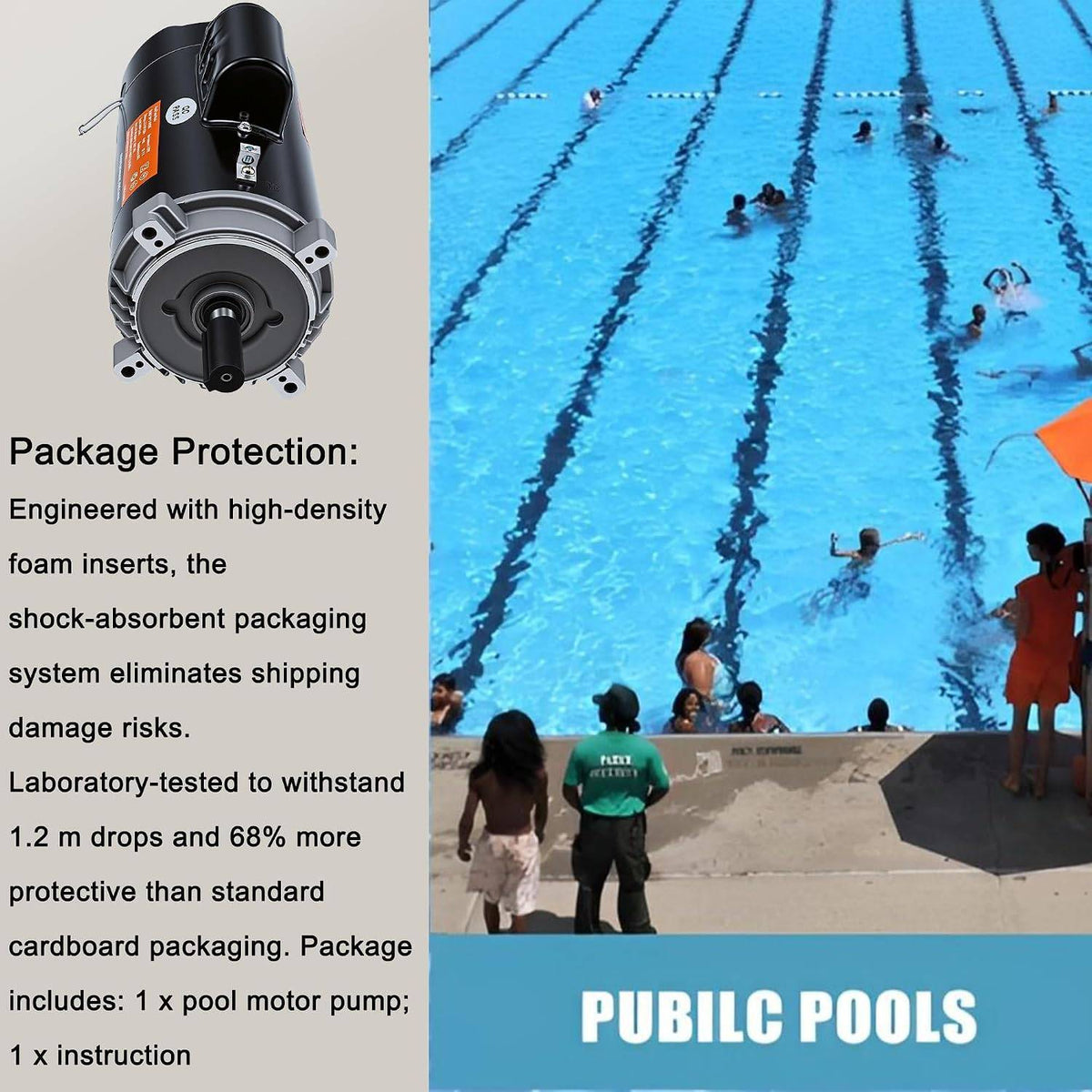UST1152 1.5 HP Pool Pump Motor - Replacement for Hayward Super Pump, Super II, M