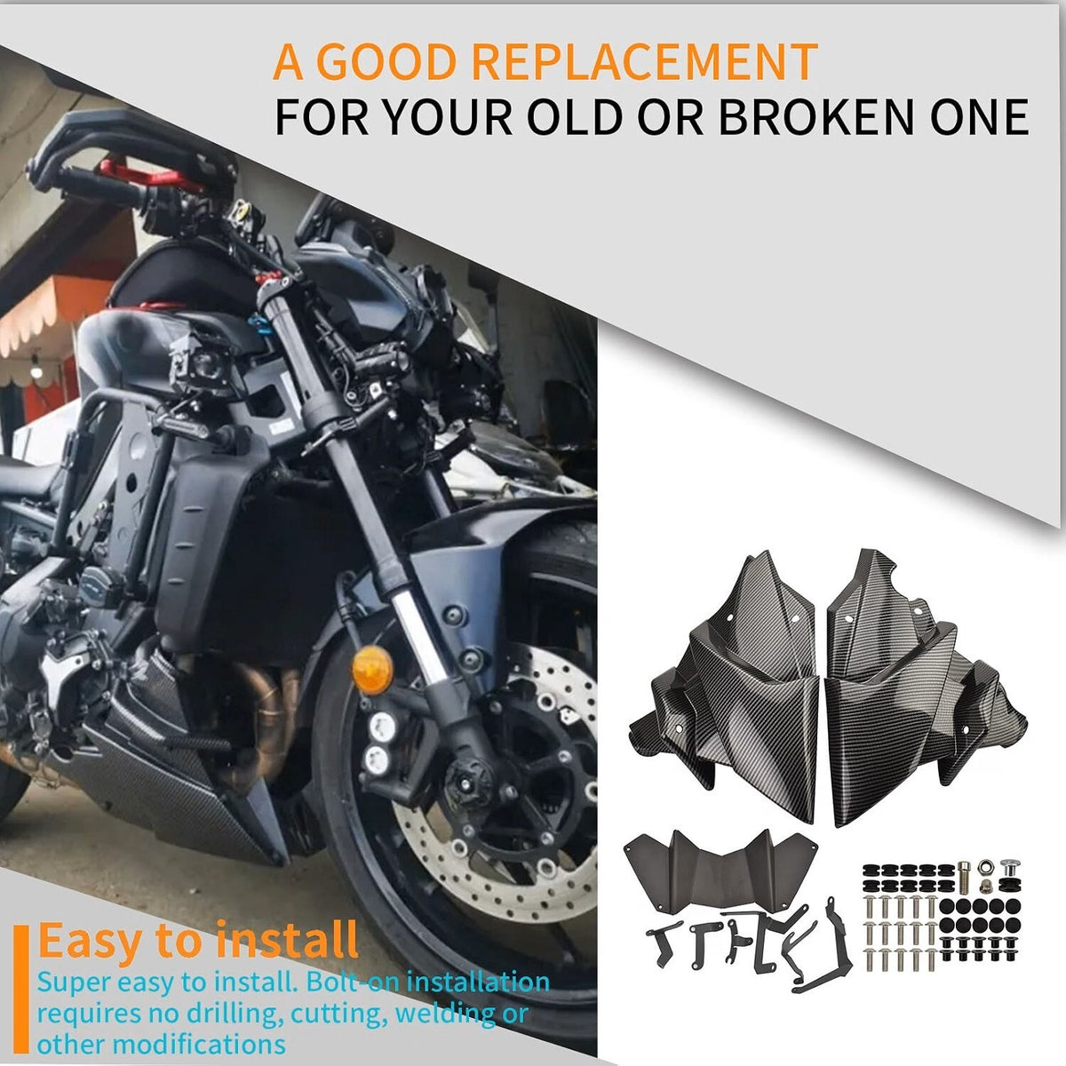 Motorcycle Accessories Belly pan Lower Engine Fairing Yamaha MT-09/MT-09
