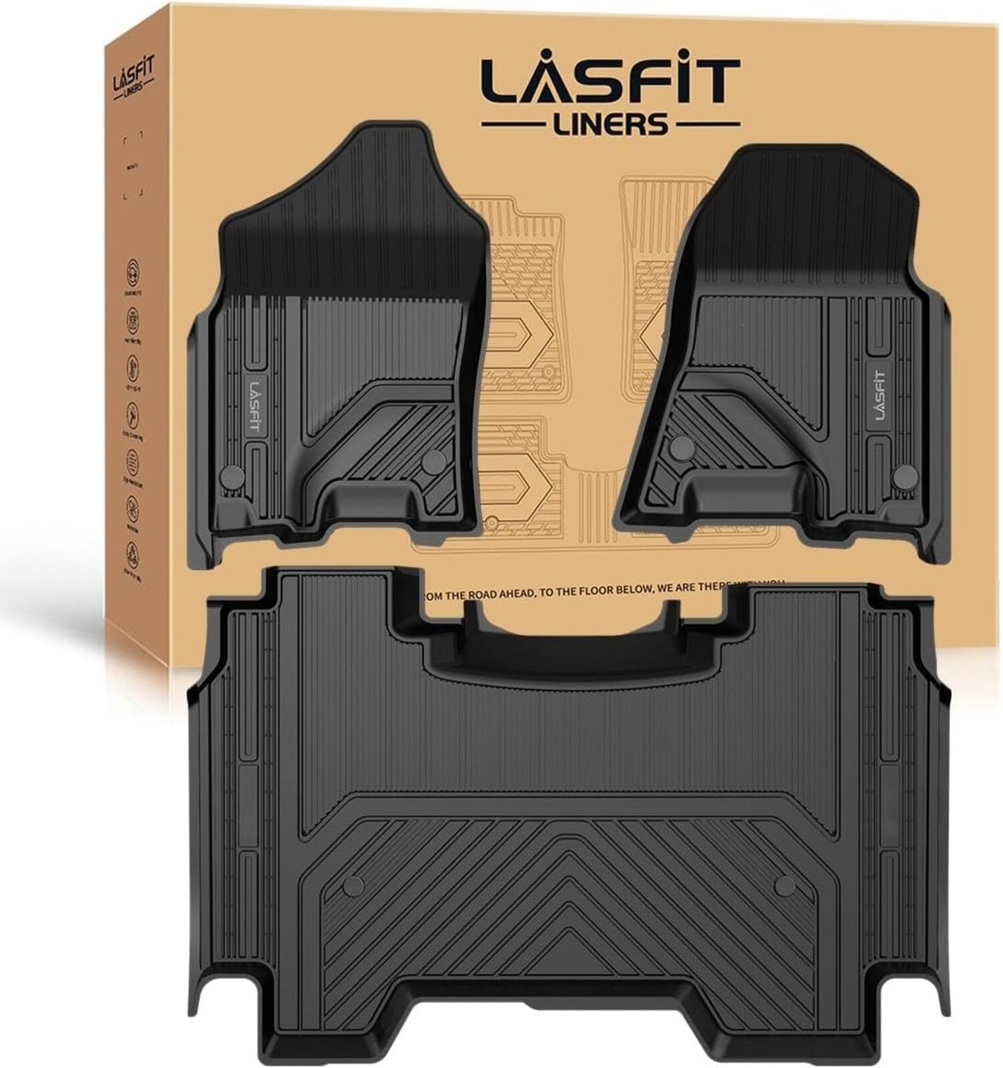 Floor Mats for Ram 1500 Crew Cab 2019-2024 Without Rear Under-Seat Storage