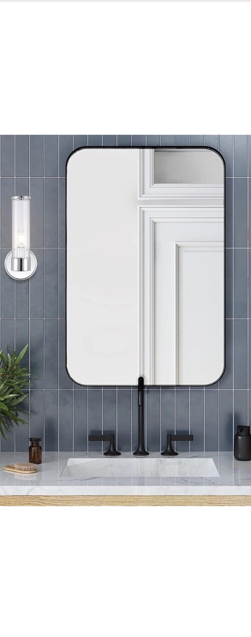 6" Chrome 1-Light Modern Mid-Century LED Vanity Light Sconce for Bathroom..Etc