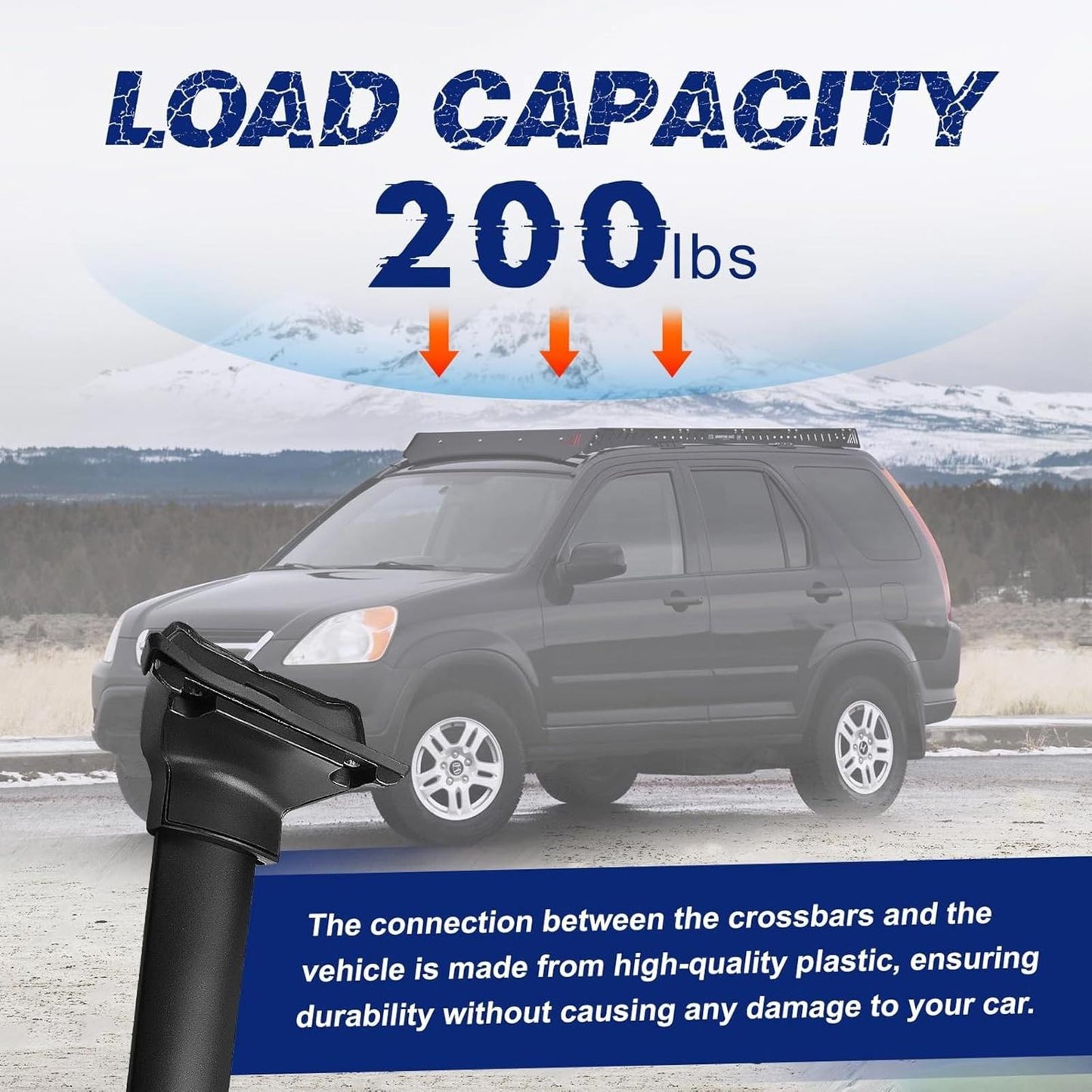Roof Rack Cross Bars Luggage Carrier Compatible with Honda CRV 2017-22  Load 200