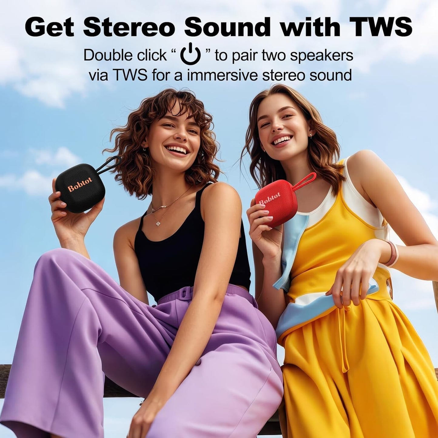 Portable Bluetooth Speakers, Wireless IPX7 Waterproof Mini Speaker with 16H Play