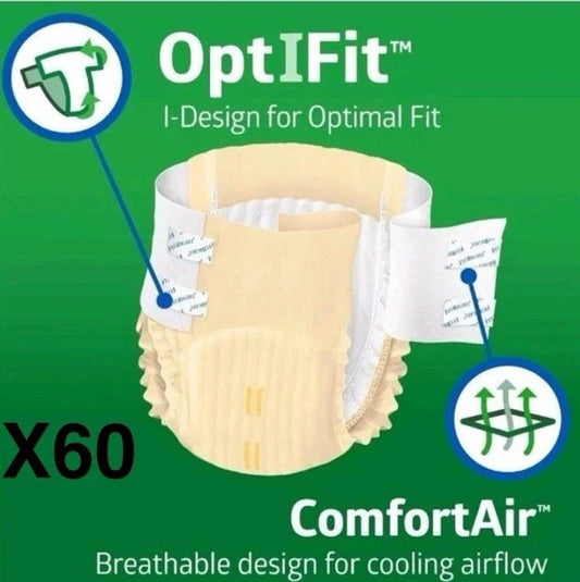 Case Of 60 FitRight Super Protective Underwear, Size L, for Waist Size 40"-56",