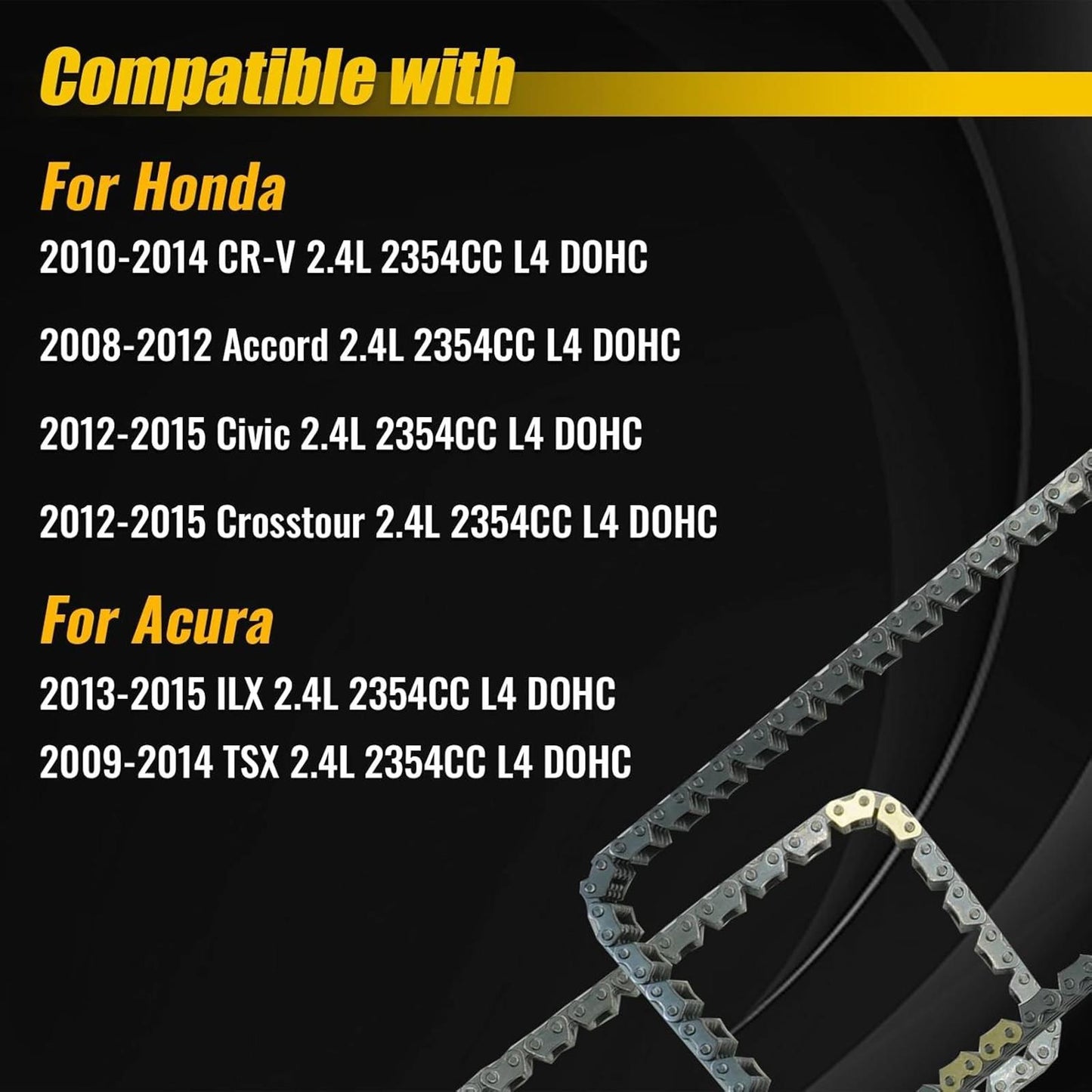 Timing Chain Kit For Honda Accord Acura ILX TSX 2.4L 2008-2015 TK10790 TS11833