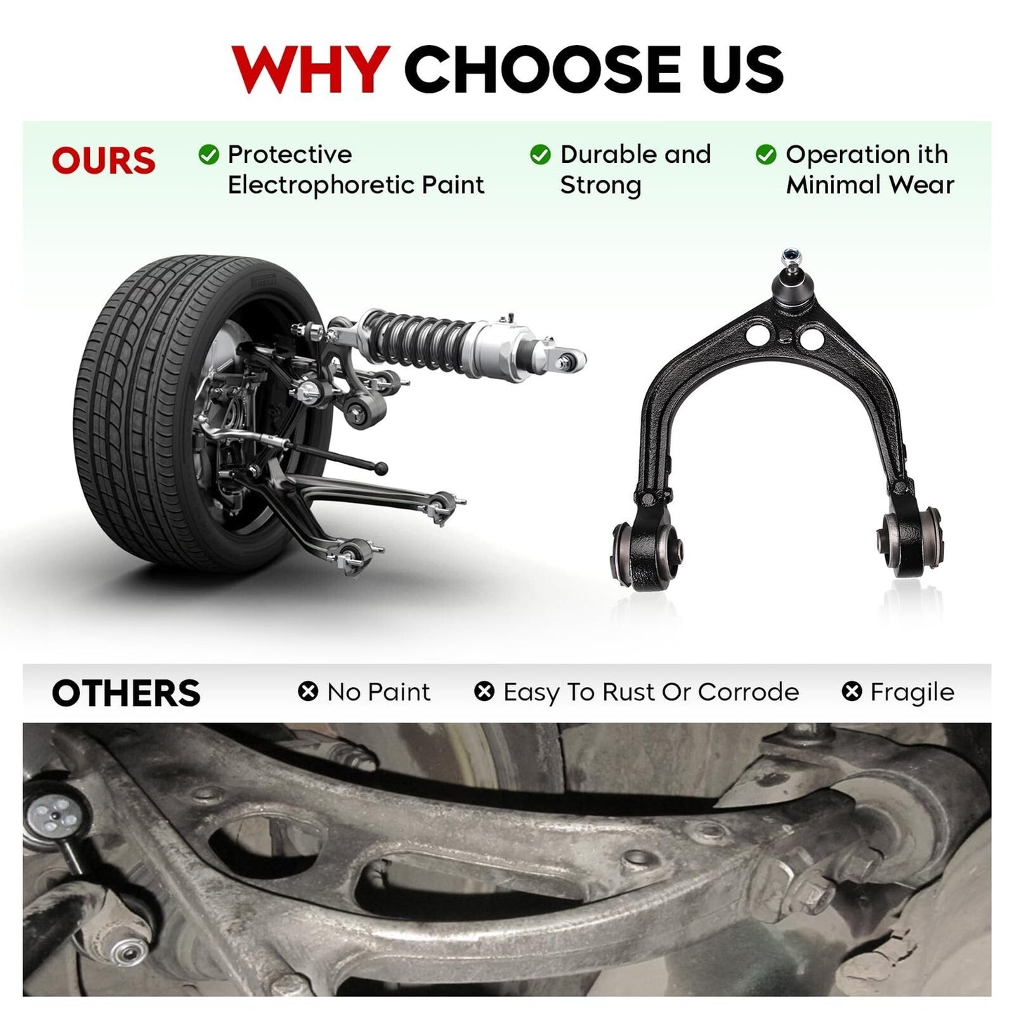 RWD Front Upper Control Arm w/Ball Joint Kit Fit for 2005-2019 300 2005-20