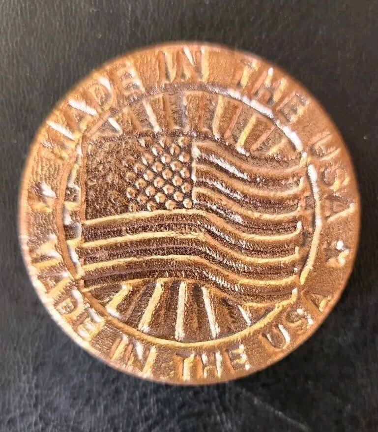 Thin Blue Line American Flag Wood Display Case Coin Holder Handmade Copper Coin 20"x 13"
