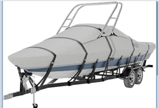 1200D Waterproof Ski Wakeboard Tower Boat Cover 20-22ft w/Straps ⭐