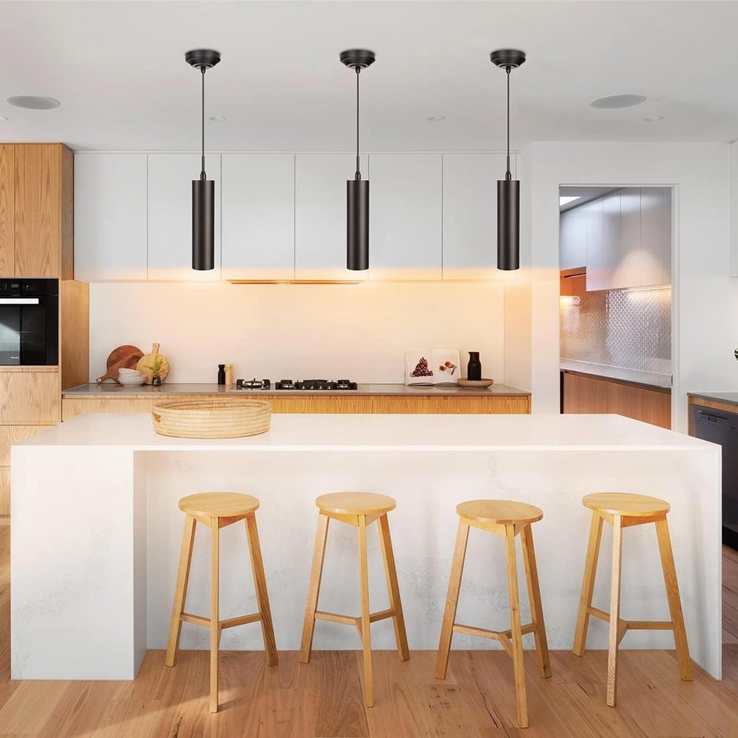DAKASON Black Pendant Light, LED Modern Light Fixture 1 Pack,