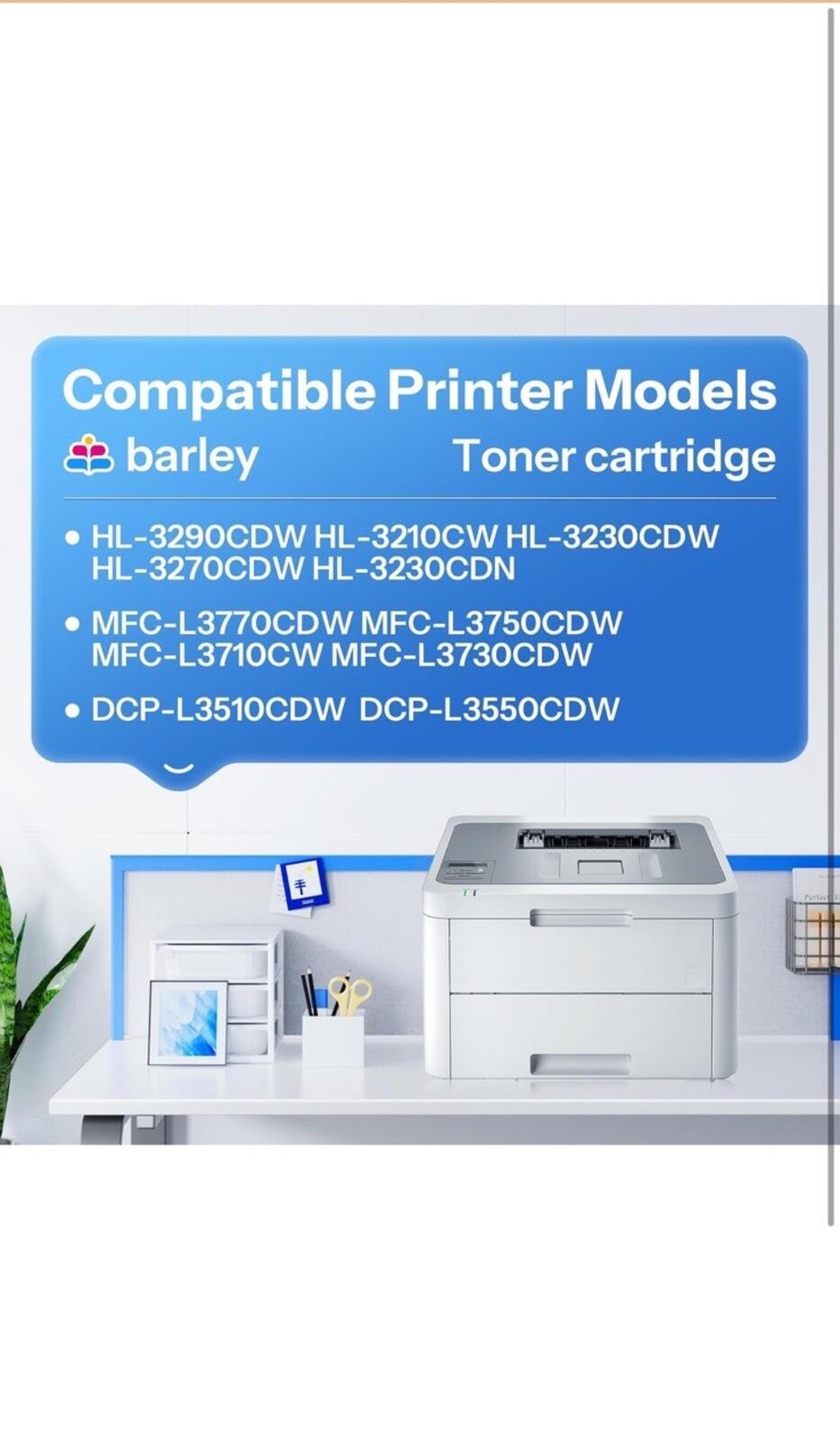 TN-223 TN223BK/C/M/Y Toner Cartridge 4 Pack