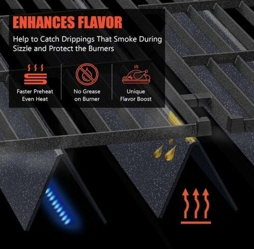 Grill Grates Burner Tubes Flavorizer Bars Heat Deflectors for Weber Genesis 300