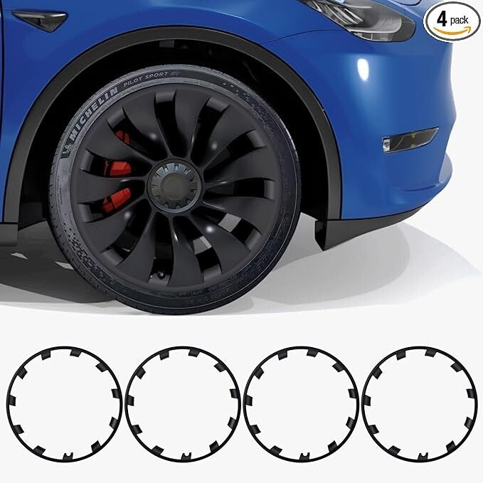 4PCs 21 Inch Rim Protector for 2020-2024 Tesla Model Y Überturbine Wheel Cover