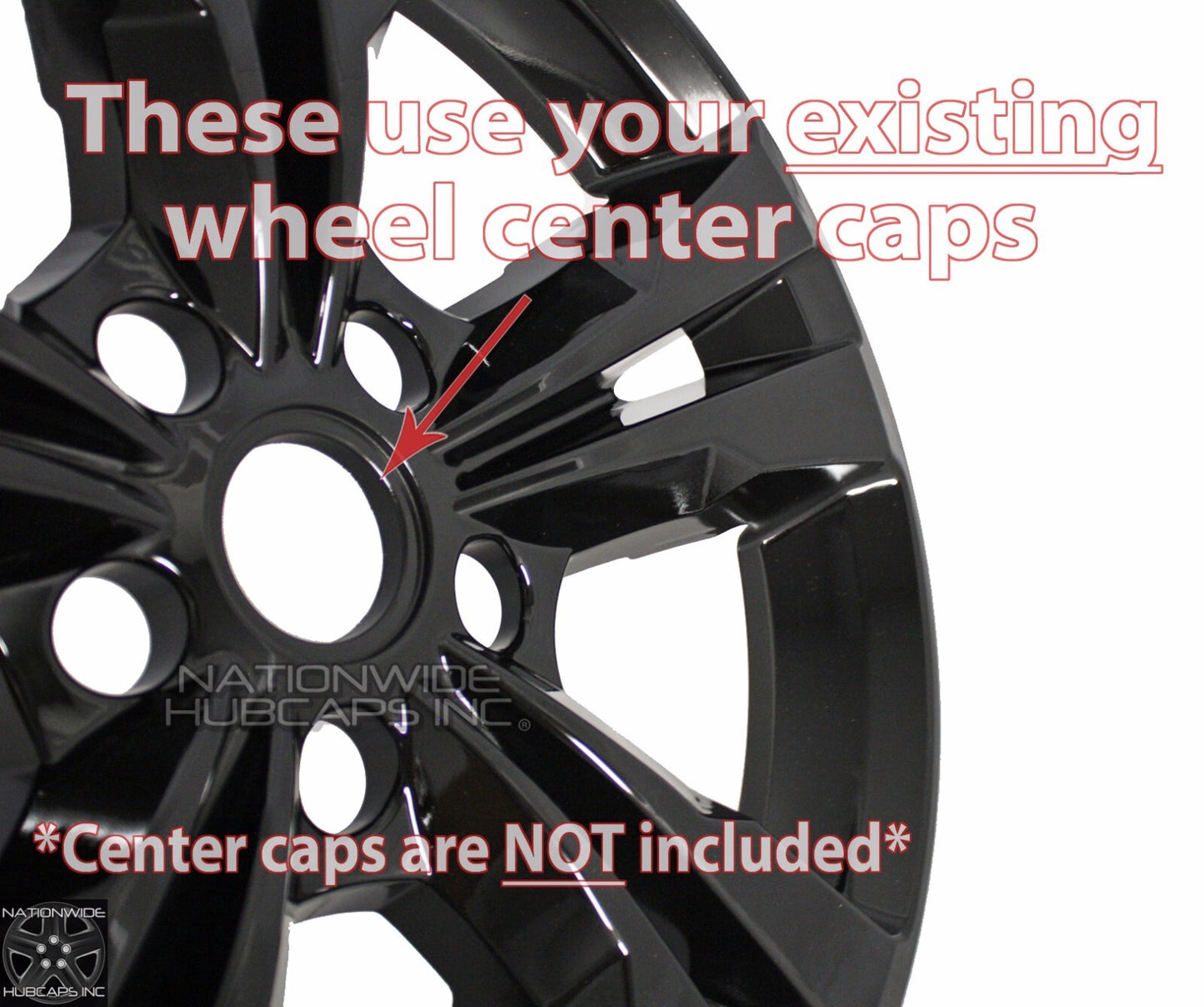 4 for Chevrolet Equinox 2010-2017 Black 17" Wheel Skins Hub Caps Full Rim Covers