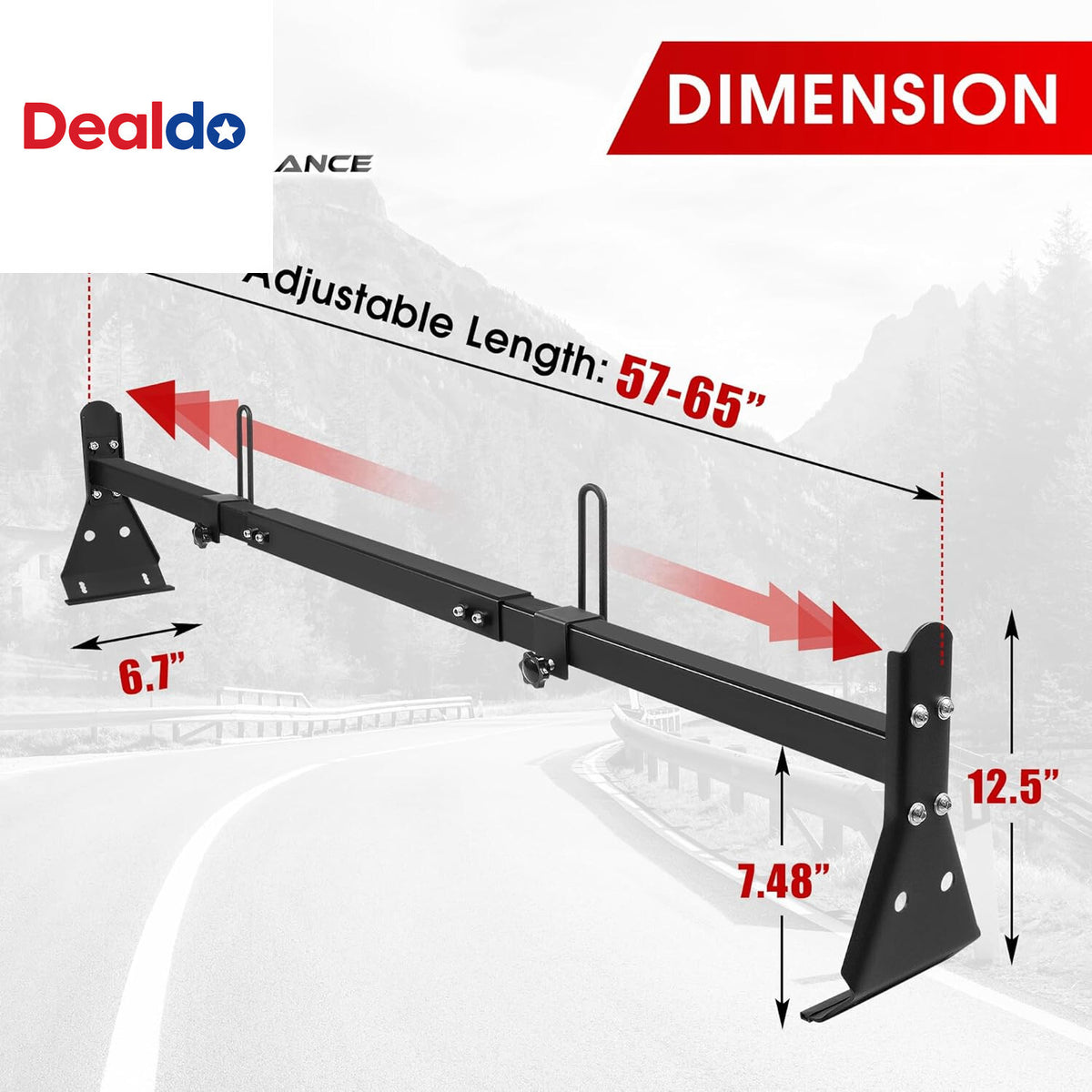 Van Ladder Roof Rack Compatible with Chevy, Ford Adjustable 49"-59"