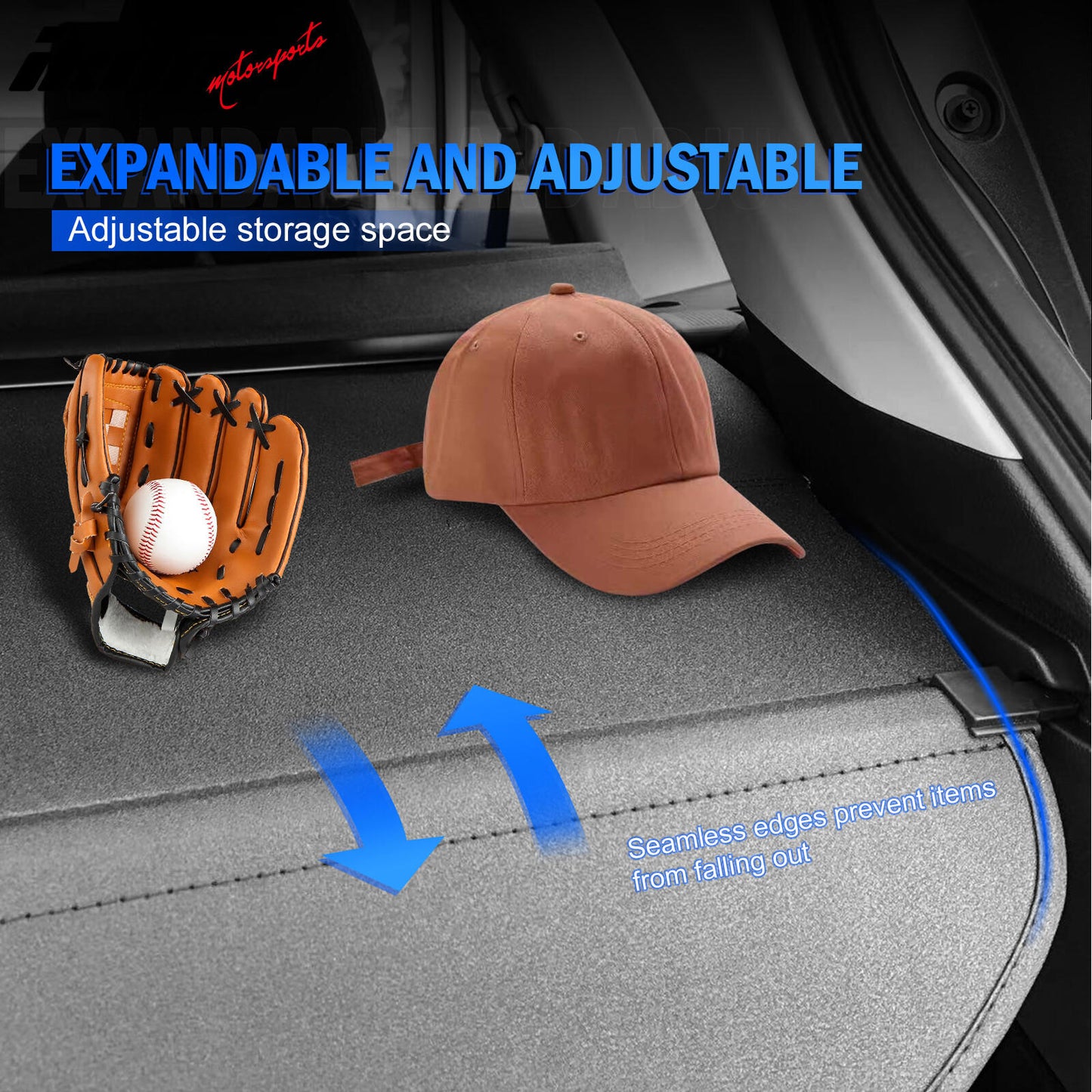 Fits 20-22 Tesla Model Y Canvas Style Retractable Rear Trunk Privacy Cargo Cover