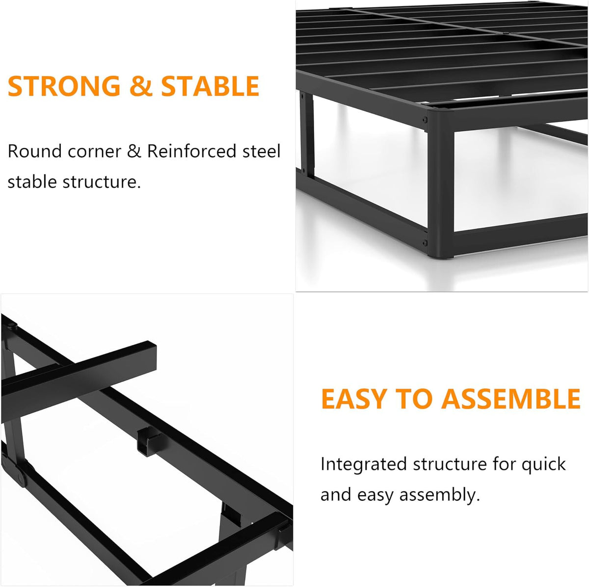 Heavy Duty 8" Full Size Box Spring - Metal Mattress Foundation, Easy Assembly