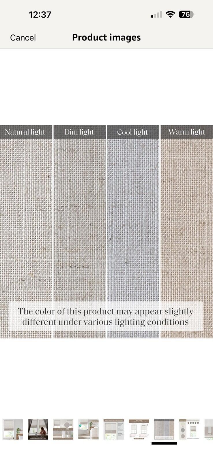 31x64 Madison Park Kyler Cordless Roman Shades Lightweight Linen Blind