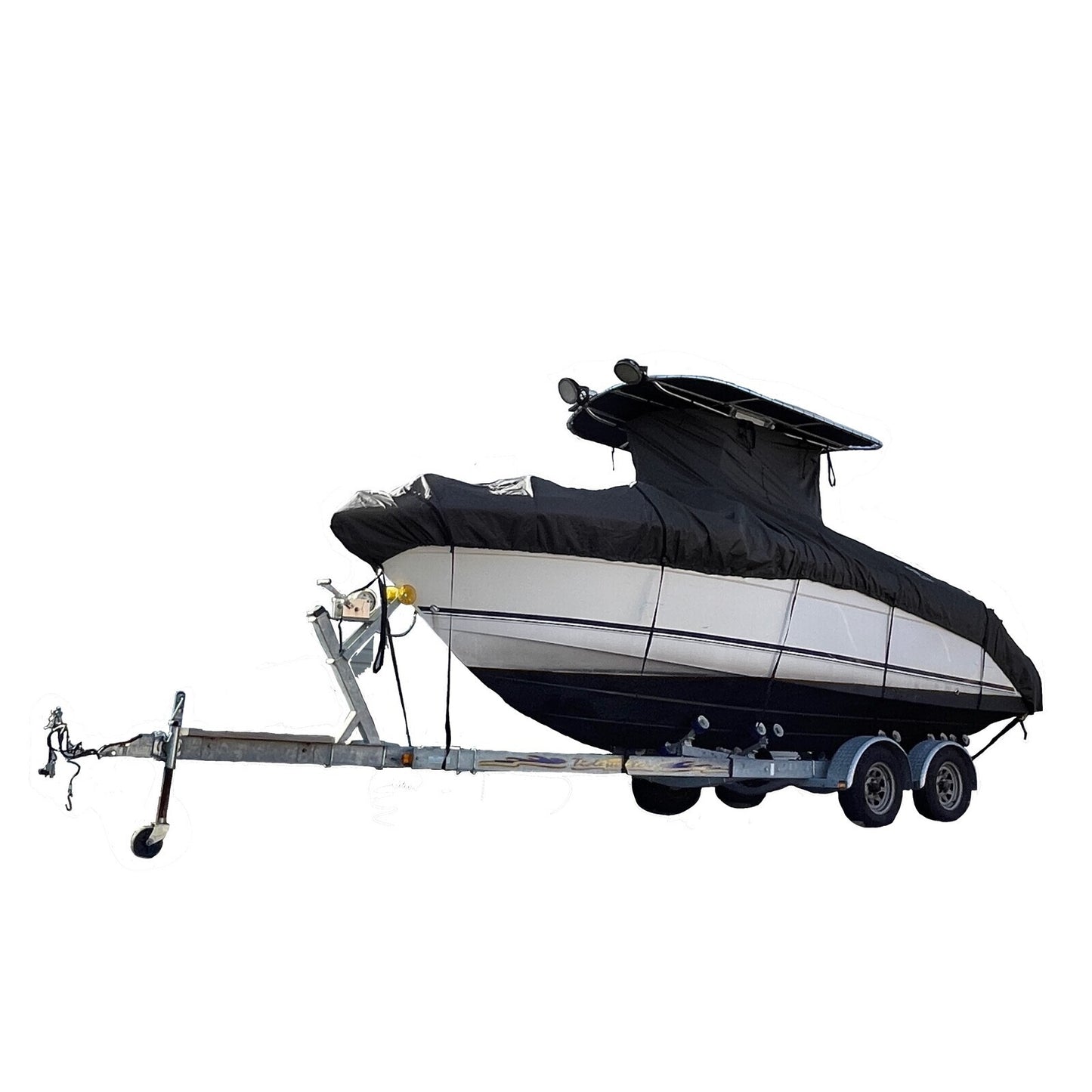EliteShield Heavy Duty T-Top Boat Cover - Fits 30ft to 32ft Long Center Console