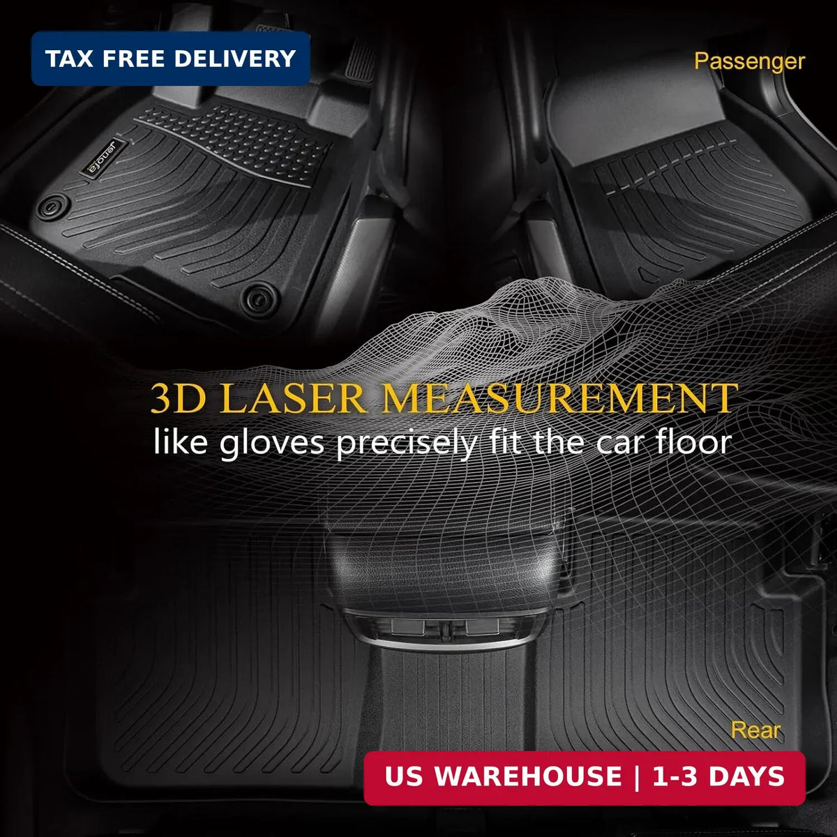 Floor Mats for Mercedes Benz GLA 250 & AMG GLA 35 2021-2026 Cargo Liner | TPE Al